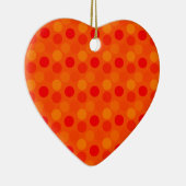 Stippen Oranje hart Ornament (Rechts)