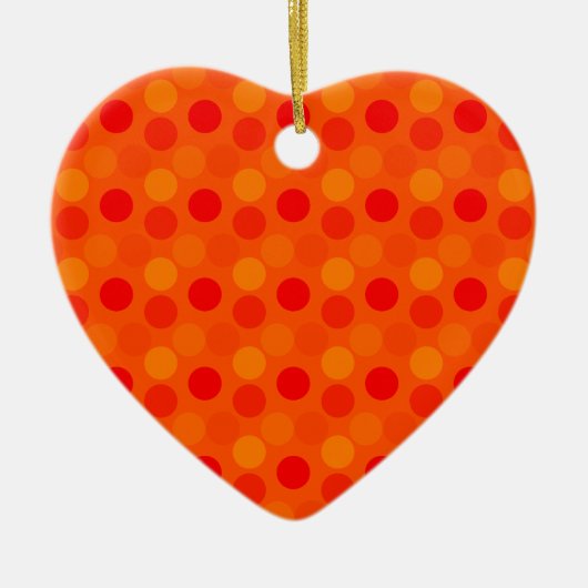 Stippen Oranje hart Ornament (Voorkant)