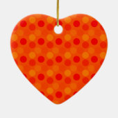 Stippen Oranje hart Ornament (Achterkant)