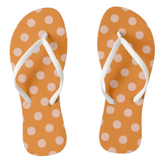 Stippen Oranje Perzik Teenslippers