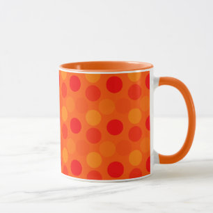 Stippen Oranje Ringer Mok