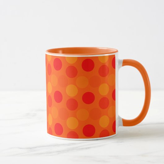 Stippen Oranje Ringer Mok (Rechts)