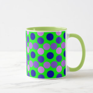 Stippen Paarse groene Ringer Mok