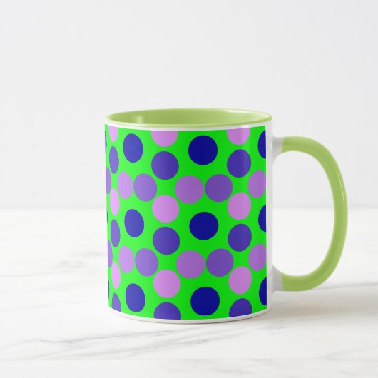 Stippen Paarse groene Ringer Mok (Rechts)