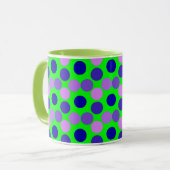Stippen Paarse groene Ringer Mok (Voorkant links)