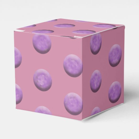 Stippen Paarse Waterverf Bedankdoosjes (Voorkant Zijde)