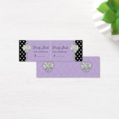 Stippen Parel Kant Juwelen Prijs Label Paarse Dubb Mini Visitekaartjes (Bureau)