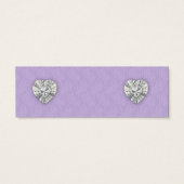 Stippen Parel Kant Juwelen Prijs Label Paarse Dubb Mini Visitekaartjes (Achterkant)