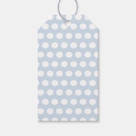Stippen Pastelblauwe Cadeautags Cadeaulabel