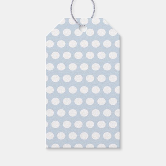 Stippen Pastelblauwe Cadeautags Cadeaulabel (Voorkant)