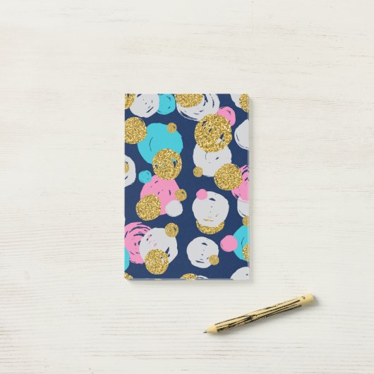 Stippen Patroon 11 Post-it® Notes (Op bureau)