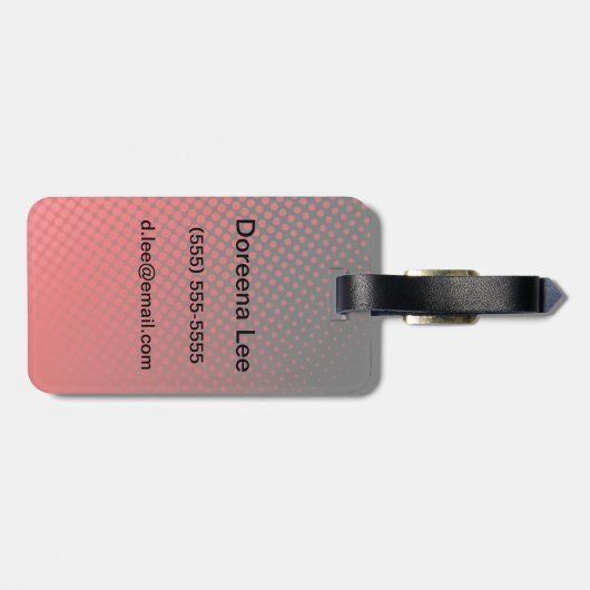 Stippen patroon bagagelabel (Achterkant horizontaal)