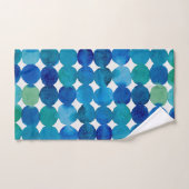Stippen patroon - blauw en groen bad handdoek (Handdoek)