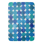 Stippen patroon - blauw en groen badmat (Voorkant Verticaal)