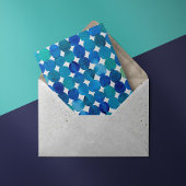 Stippen patroon - blauw en groen briefkaart