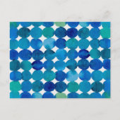 Stippen patroon - blauw en groen briefkaart (Voorkant)