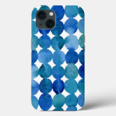 Stippen patroon - blauw en groen Case-Mate iPhone case (Achterkant)