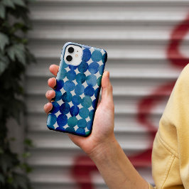 Stippen patroon - blauw en groen Case-Mate iPhone case
