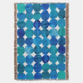 Stippen patroon - blauw en groen deken (Voorkant Verticaal)