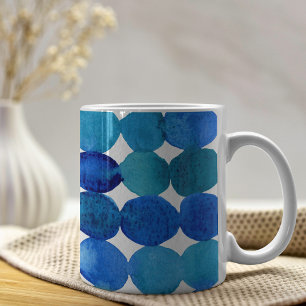 Stippen patroon - blauw en groen koffiemok