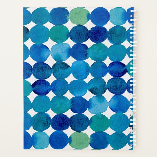 Stippen patroon - blauw en groen planner (Achterkant)