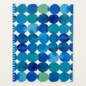 Stippen patroon - blauw en groen planner (Voorkant)