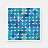 Stippen patroon - blauw en groen servet (Voorkant)