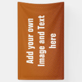 Stippen Patroon donker oranje rood + uw ideeën Spandoek (Verticaal)