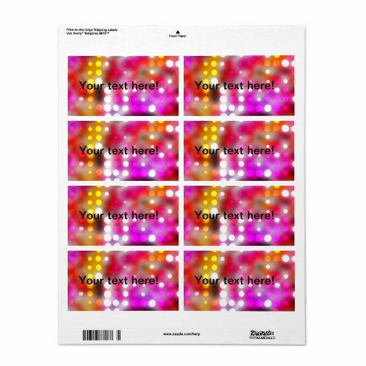 Stippen patroon etiket (Full Sheet)