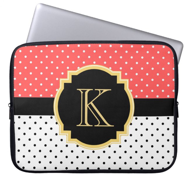 Stippen patroon laptop sleeve (Voorkant)