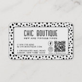 Stippen Patroon QR Code Beloning Visitekaartje (Voorkant)