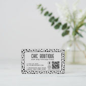 Stippen Patroon QR Code Beloning Visitekaartje (Staand voorkant)