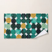 Stippen patroon - smaragd en goudglitter bad handdoek (Handdoek)