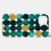 Stippen patroon - smaragd en goudglitter Case-Mate iPhone case (Achterkant (horizontaal))