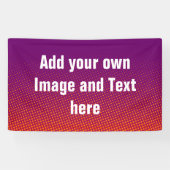 Stippen Patroon viool oranje rood + uw ideeën Spandoek (Horizontaal)