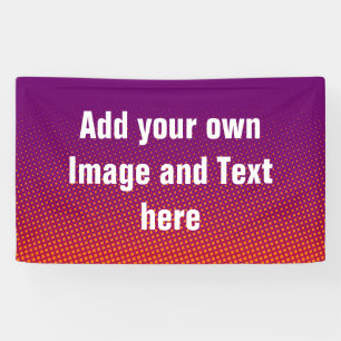 Stippen Patroon viool oranje rood + uw ideeën Spandoek