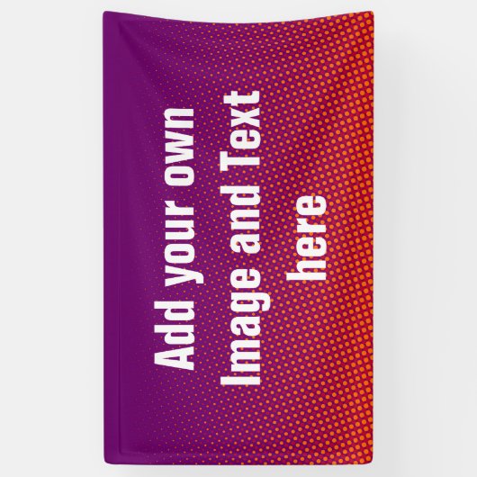 Stippen Patroon viool oranje rood + uw ideeën Spandoek (Verticaal)