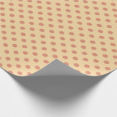 Stippen perzik cadeaupapier (Hoek)