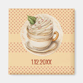 Stippen perzik magneet (Voorkant)