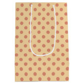Stippen perzik medium cadeauzakje (Achterkant)