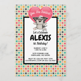  Stippen Piggy Verjaardag Party Foto Uitnodigen Kaart