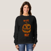 Stippen Pompoen Herfst Thanksgiving Internationaal Trui (Voorkant volledig)