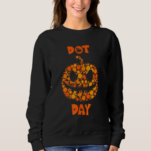 Stippen Pompoen Herfst Thanksgiving Internationaal Trui (Voorkant)
