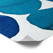 Stippen Poster in blauw (Hoek)