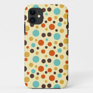 Stippen Retro Kleuren Blauw Geel Rood Case-Mate iPhone Case