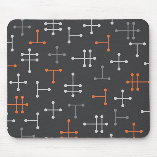 Stippen - Retro Modern Abstract Mousepad Muismat (Voorkant)