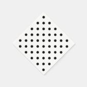 Stippen | retro zwart-wit stippenpatroon servetten (Hoek)