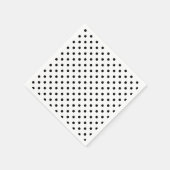 Stippen | retro zwart-witstippenpatroon servet (Hoek)