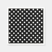 Stippen | retro zwart-witstippenpatroon servet (Voorkant)