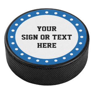 Stippen Ring & Dot White + kleur, teken of tekst Hockey Puck